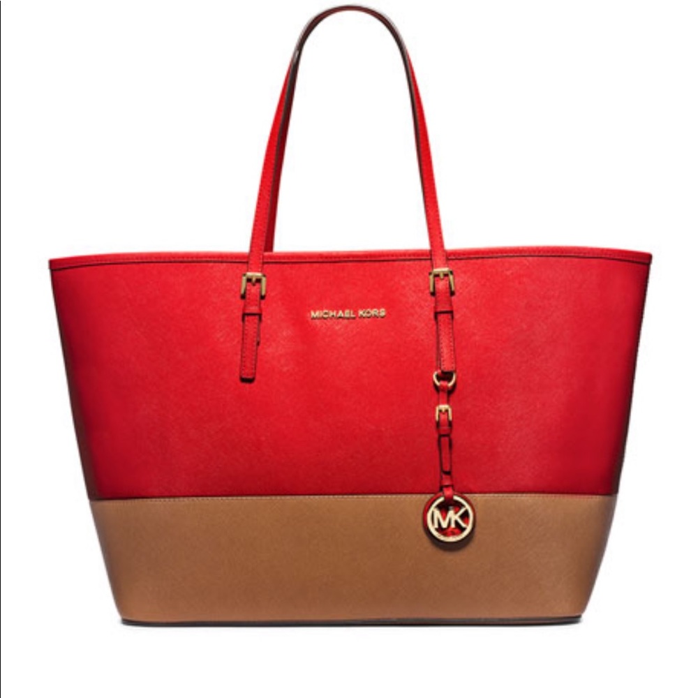 MICHAEL Michael Kors Bicolor "Jet Set" Medium Tote